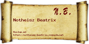 Notheisz Beatrix névjegykártya